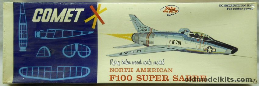 Comet North American F-100 Super Sabre - Balsawood Flying Model, 3409-149 plastic model kit